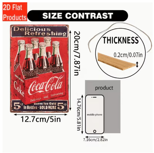 Plaque vintage coca cola - plaque,