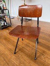 Friso Kramer revolt chairs, set of (6) MCM Mid Century wood and metal