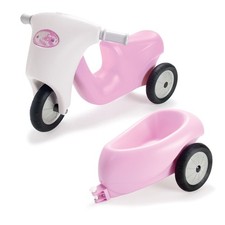 Dantoy Princess Scooter Enfant En Rose Tricycle Avec Remorque À Partir De 2 Ans.