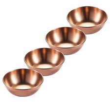  4 Pcs Plaque Inox Acier Inoxydable Plat De Trempage Sauce Plats À Tremper