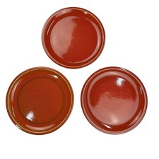 Williams-Sonoma Jars Cantine France Dinner Plates Red Crackle - Set of 3