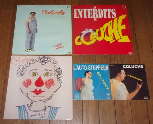 Coluche lot 3 albums - coluche,