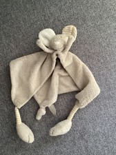 O/ Doudou Dimpel Souris Gris Blanc Rayé Beige Plat Manou