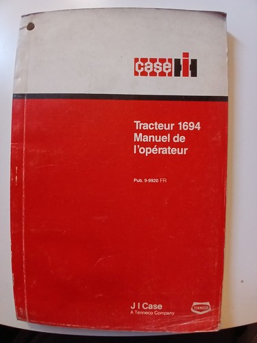 Case tracteur 1694 notice - case, ih