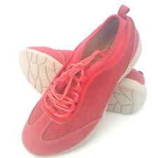 New Women's Softspots Tarin Corallo Red Nubuck & Neoprene Fabric 8W