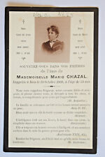 Miss Marie Chazal FARE PART OF DEATHS 1909