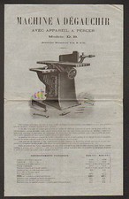 FACTORY advertising / WOOD MACHINE to DEGAUCHIR "Model D.B." 1890 period tract