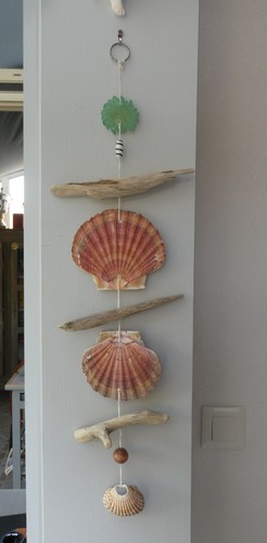 Mobile bois flotte coquillages - mobile,