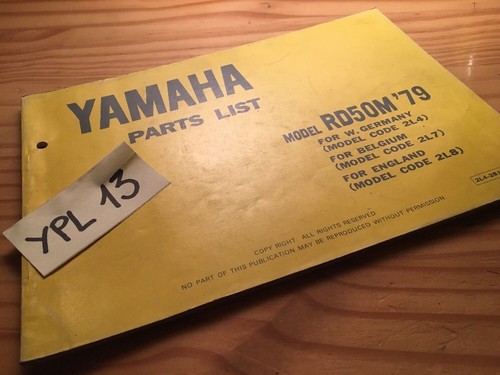 Yamaha parts list rd50m 1979 - yamaha,
