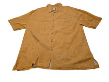 Chemise hawaïenne soie orange Jamaica Jaxx manches courtes taille L #642 hawaien