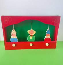 ANTIQUE TOY - FAIR SHOT "BECASSINE" PAINTED WOOD 40X25 CM - 3 CHARACTERS