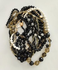 mama-estelle Lot 7 Colliers Vintage Perles Nacrées Plastique Résine Verre