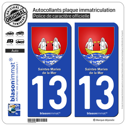 Sticker plaque auto 13 - plaque,