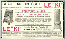 1926 Le Ki Chauffage Radiateur Gaz Poele Paris Advertising Ancienne Ad Heating Gas