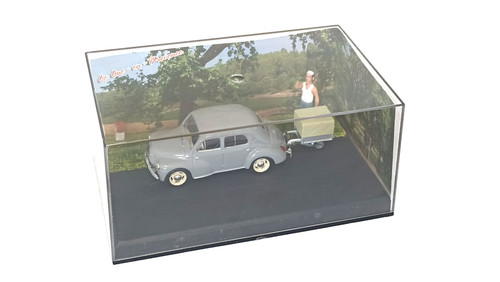 Renault 4cv avec remorque - remorque, mono