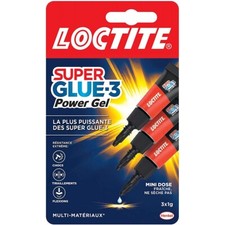 Colle Forte Loctite Super Glue 3 Power Gel 3 x 1g Collage de Précision 