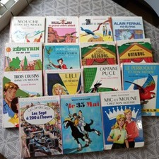 Lot de 15 livres bibliothèque rose ancien Jeunesse Années 60' 70 Livre Jeunes .