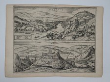 Antique Engraving - Lyon, Vienna - Braun & Hogenberg - Circa 1580