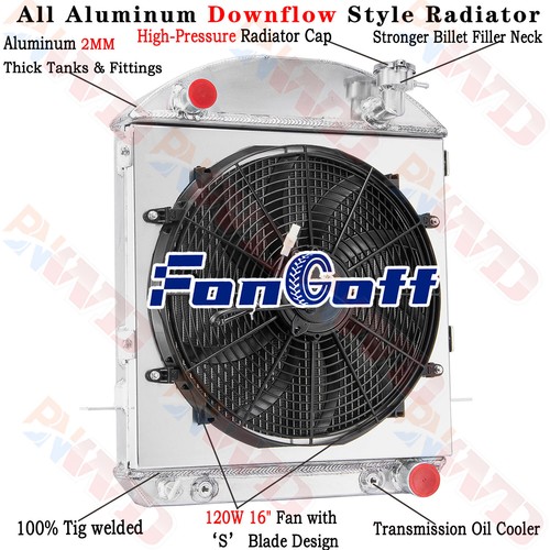 Row aluminum radiator - radiator, shroud