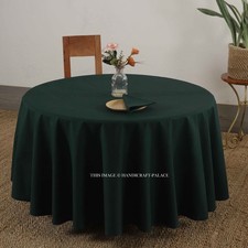 72 Pouces Rond Coton Nappe ,Vert Couleur Mariage Fête Événement Lit Décor Maison