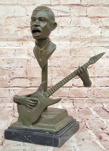 Sculpture bronze guitariste - sculpture,