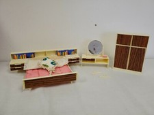1950s/60s Vintage CRAILSHEIMER MODELLA  DOLL FURNITURE  BED VANITY ARMOIRE