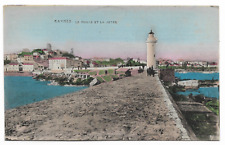 CPA"" CANNES - The Lighthouse and the Pier 