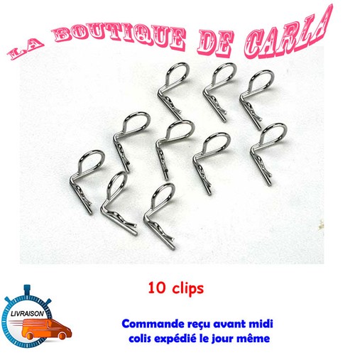 Lot clips coudés - clips, à