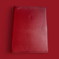 Genuine FERRARI Poltrona Frau Red Leather Document Folder Folio Portfolio **