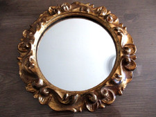 Miroir rond volutes et