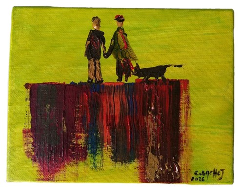Tableau signé peinture - tableau,