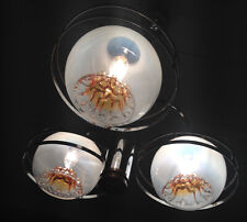 1960 Emilio Scoliari Murano Design Chandeliers + Chrome