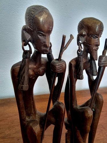 Paire statues africaines - paire,