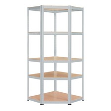 Étagère d'angle charges lourdes en métal 5 plateaux - 875 Kg - Etagère de coin -