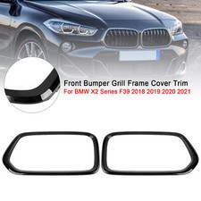 Gloss Black Front Bumper Grill Frame Cover Trim Pour BMW X2 Series F39 2018-2023