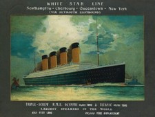 TITANIC PAQUEBOT R301 - POSTER HQ 45x60cm d'une AFFICHE VINTAGE