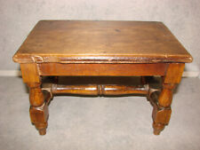 Antique Wooden Fireplace Footrest - Folk Art