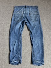 Vintage Levi’s Engineered Twisted Seams Faded Blue Denim Jeans Size 34 X 32