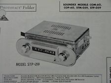 Original Sams Photofact Manual SOUNDEX COM-60, COP-60, STM-059, STP-059 (571)