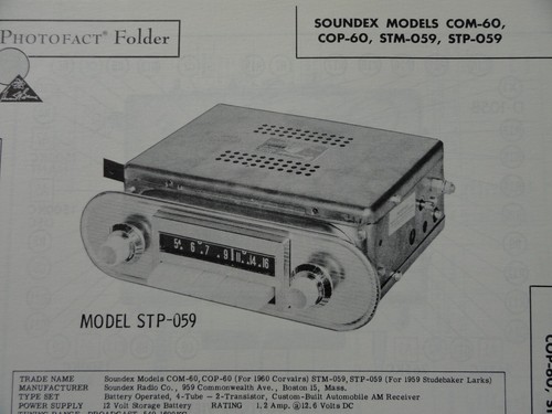Original sams photofact manual - original,