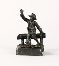 WMF Britannia Figural Desk Accessory (Calling Card Holder?) Boy Playing Skittles