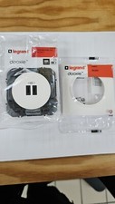 Legrand Dooxie Double Chargeur USB Type C 15W Blanc + Plaque