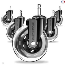 COSYLAND 5PCS Roulette Chaise Bureau - 11x22mm Roulettes Chaise de Bureau -
