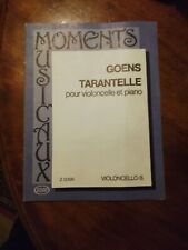 Goens Tarantelle pour violoncelle et piano sheet music