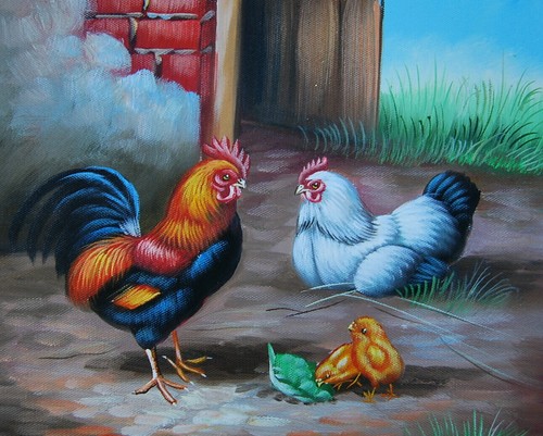 Tableau peinture huile sur - peinture,