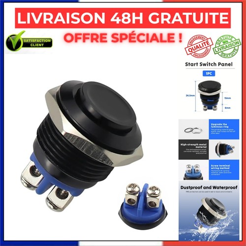 Bouton poussoir 12v - 12v, 16mm