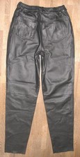 Pantalon En Cuir Pour Femme En Noir En Cuir Lisse En Environ Taille 38-40