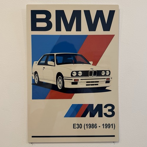 Plaque métal bmw e30 - m3,