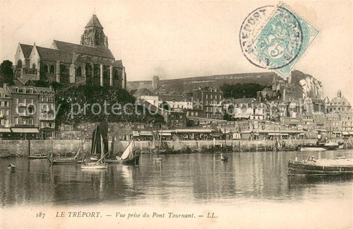 Treport vue prise pont - le, du