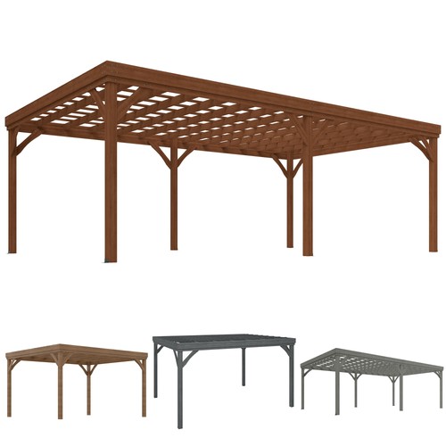 Outsunny outdoor wood - wood, pergola